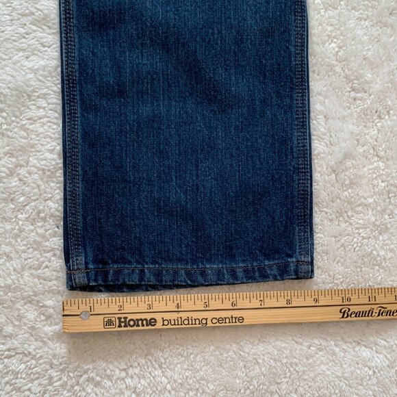 Carhartt for Women Washed Denim Dungaree Blue Jeans 6 x 30 Cargo NWT - Picture 8 of 9